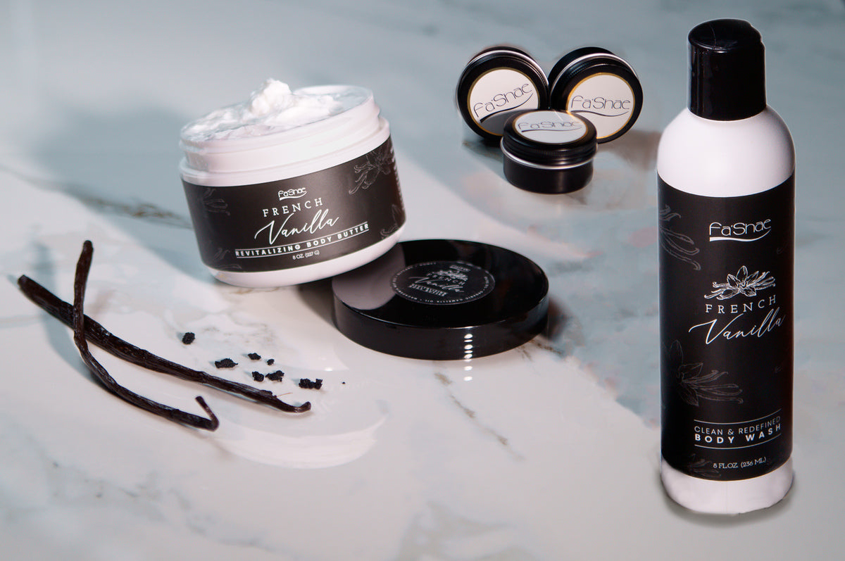 FRENCH VANILLA BEAUTY AND CANDLE GIFT SET